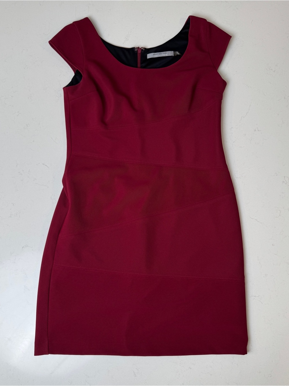 Marc New York Cap-Sleeve Sheath Dress - Burgundy